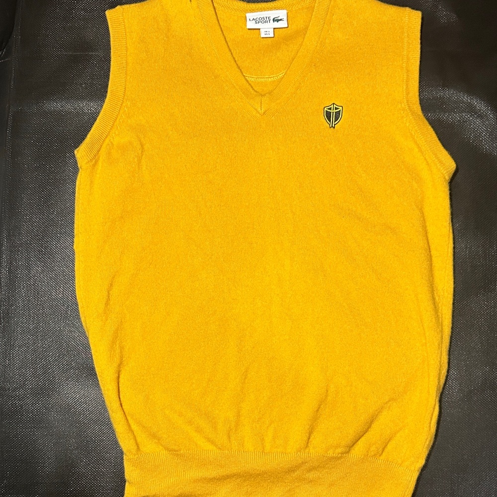 Lacoste Chemise Yellow Knitted Vest